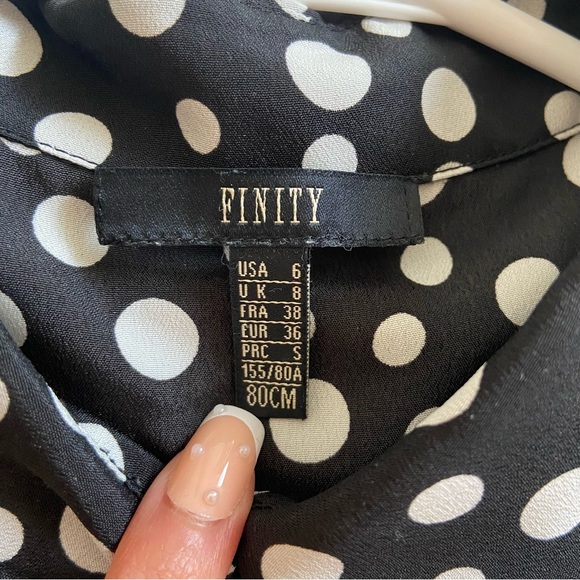 Finity Polka Dot Shirt with Built In Top - Picture 4 of 6